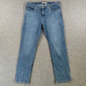 Levi's Jeans Women 16W M 314 Shaping Straight Blue Stretch Medium Wash
